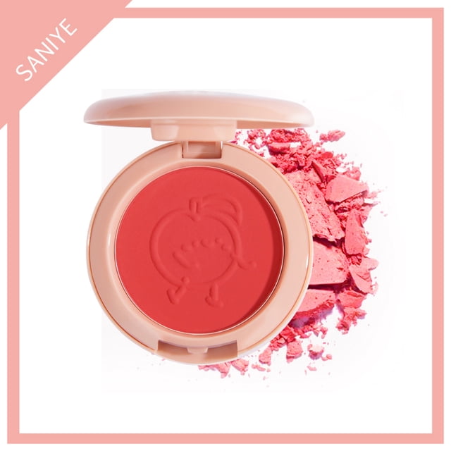 Fiudx Rubor Mate de Alto Brillo En 6 Colores, Rubor con Borde Rojo, Maquillaje En Polvo Reparador, Rubor The Complexion