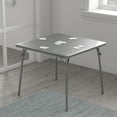 thumbnail image 4 of HBCY Creations Folding Card Table - Gray Vinyl Tabletop - Gray Metal Frame - Lightweight Design, 4 of 11