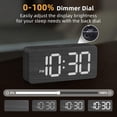 thumbnail image 4 of Reloj despertador digital USCCE de madera con números grandes - gris, 4 of 8