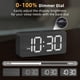 thumbnail image 4 of Reloj despertador digital USCCE de madera con números grandes - gris, 4 of 8