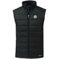 thumbnail image 2 of Men's Cutter & Buck Black Pittsburgh Steelers Primary Mark Evoke PrimaLoft Hybrid Eco Softshell Recycled Full-Zip Vest, 2 of 3