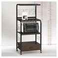 Crown Mark Microwave Kitchen Cart with Casters, White