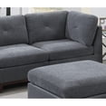 thumbnail image 4 of Miekor Furniture Ash Grey Chenille Fabric Modular Sofa Set 6pc Set Living Room Furniture Couch Sofa Loveseat 4x Corner Wedge 1x Armless Chair and 1x Ottoman Tufted Back W5U366, 4 of 9