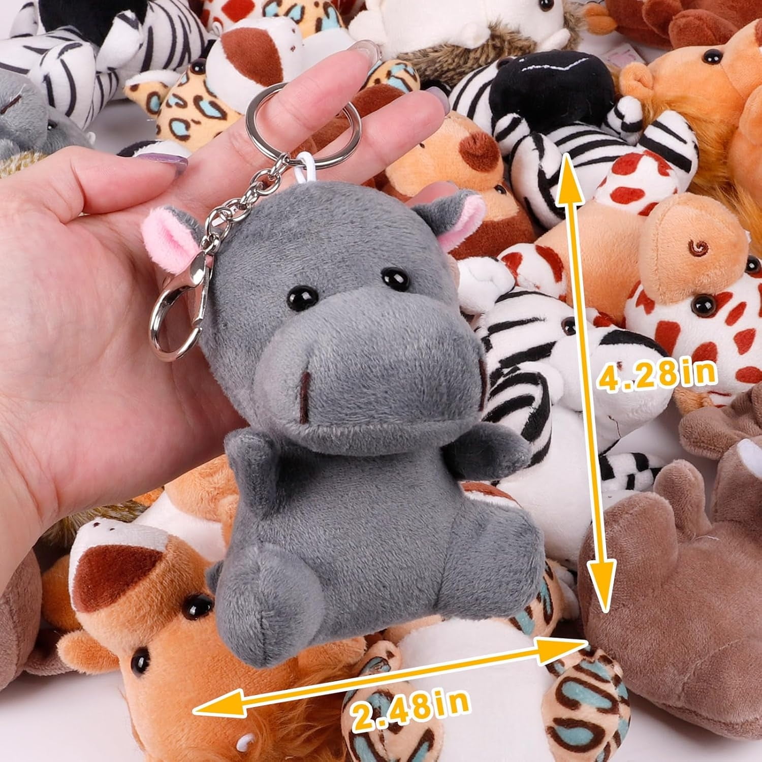 Small Stuffed Animals Bulk, 36 Pieces Cute Plushies, 4.5 Inch Mini Forest Animal Plush Toys, Party Favors, Stocking Stuffers for Kids