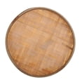 thumbnail image 3 of Abbracc Natural Bamboo Sieve Round Fruit Plate Handmade Storage Tray Hand Knitted Bread 22cm, 3 of 9