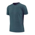 thumbnail image 4 of Zpanxa Girls Athletic Shirts Solid Color Round Neck Short Sleeve Sporty Tee Polyester Top 7-8 Years, 4 of 6