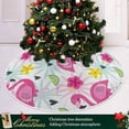 thumbnail image 6 of FMSHPON Pink Flamingos Xmas Christmas Tree Skirt Stand Mat for Holiday Party Decoration Indoor Outdoor 36 inches, 6 of 6
