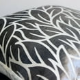 thumbnail image 4 of Pillow Case Covers With Zipper, Paloma Gray Euro Shams 26x26 inch (65x65 cm), Burnout Velvet Euro Pillow Cases, Nature & Floral, Leaf, Modern Euro Size - Paloma Gray Leaves, 4 of 4