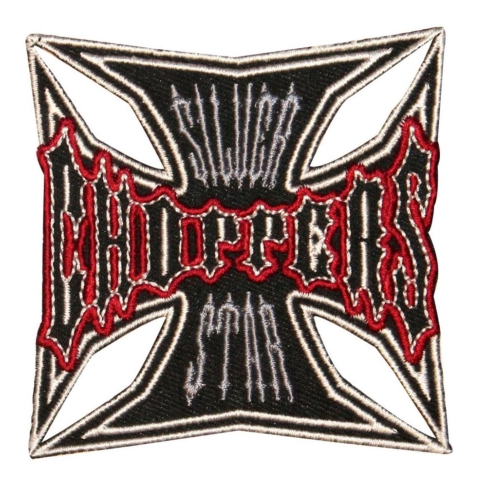 Maltese Cross With Chains Patch Biker Symbol Badge Embroidered Iron On