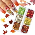 thumbnail image 7 of Maple Metallic Sequins Fall Leaf for Art Color Autumn Art 6 Grids, 7 of 7