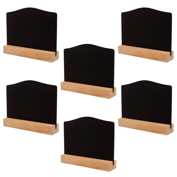 Mini carteles de pizarra con Base, pizarras borrables de doble cara, pizarra de madera, tarjetas de lugar, tablero de mensajes, etiquetas de alimentos, 10 Uds.