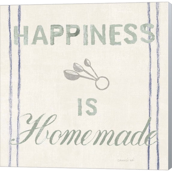 Floursack Kitchen VIII Sea Foam by Danhui Nai, Canvas Wall Art, 12W x 12H