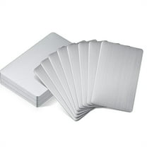 12 PCS Stainless Steel Business Cards,Metal Business Card Blank Cards,Laser Engraving Stainless Cards,DIY Gift Plate Cards,Metallic Sheet Name Cards