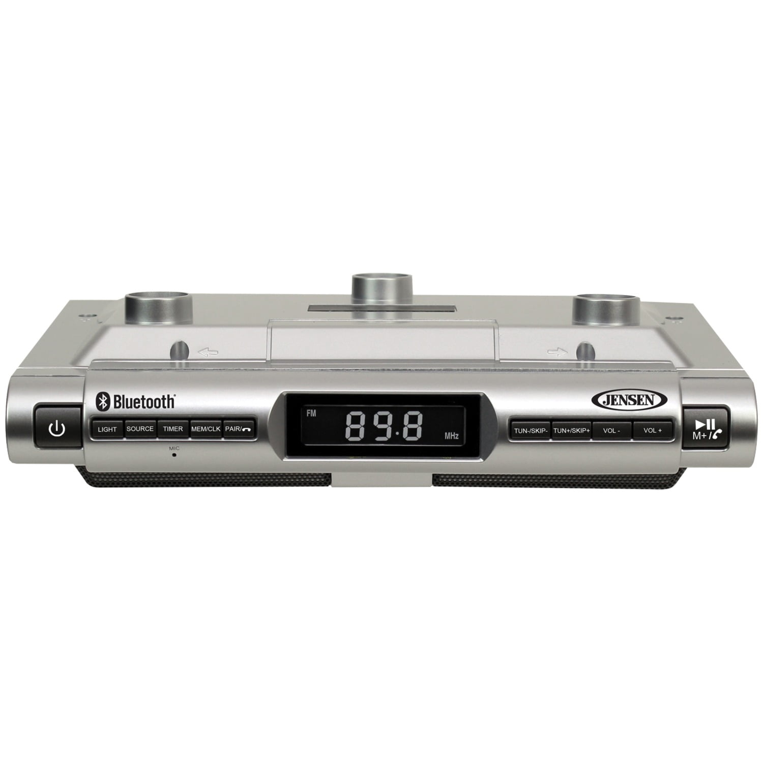 JENSEN Under-Cabinet Universal Bluetooth Music System, Silver, SMPS-628