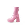 thumbnail image 4 of Women's Chunky Platform Ankle Boot High Block Heels Square Toe Lightweight Comfort Party Dress Booties For Women 2026 Fashionable Boots, 4 of 7