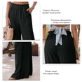 thumbnail image 4 of Pantalones Palazzo Largos De Pierna,Pantalones Sueltos Bolsillo Con Volantes Pantalones Sueltos Con Bolsillo Para Mujer Pantalones Acogedores De Pierna Ancha Innovación Moderna, 4 of 5