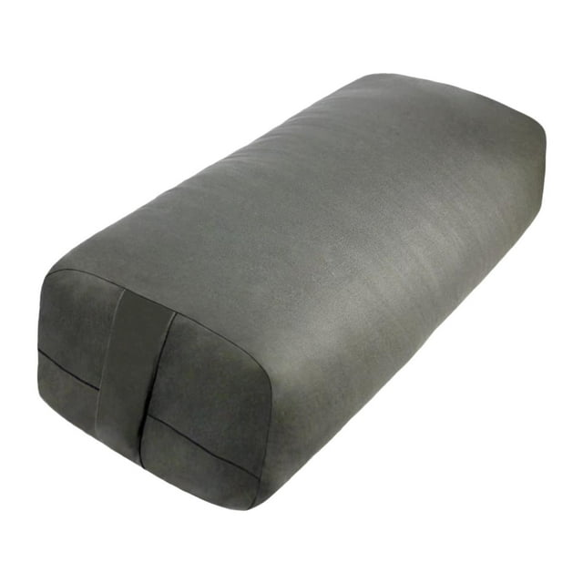S SERENABLE Yoga Bolster Machine Washable Cover Yoga Pillow for Balance Restorative Yoga Rectangle Gray