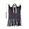 thumbnail image 3 of Prix Réduit, Décor de Fantôme Squelette Suspendu, Faucheuse aux Yeux Rouges LED, Longueur 47,24 Pouces, Halloween Extérieur Intérieur, Fonction Lumineuse, pour Décoration Saisonnière de la Maison Akmoler Offres Exclusives / Plastique, Noir, 3 of 8