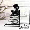 thumbnail image 3 of Shinelab Girl Reading Book Metal Bookends Kids Name Bookend Gift, Custom Tree Design Table Bookshelf Decor 5108, 3 of 3