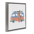 thumbnail image 3 of Stupell Industries Coastal Summer Beach Bus Gray Floating Frame Canvas Art, 18 x 18, by Carrie Cantwell, 3 of 8