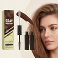 thumbnail image 5 of Hair Color Stick 2-in-1 Brush Pen for Gray Hair Coverage, Temporary Root Concealer Waterproof Long-Lasting Medium Brown 5ml, Instant Touch Up for White Regrowth at Hairline Temples Part Lines, 5 of 8