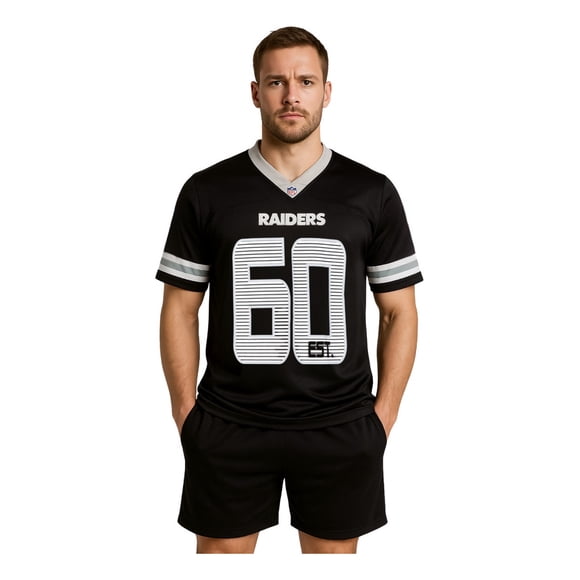NFL Playera Aficionado Las Vegas Raiders Negro para Hombre, Talla Extra Grande