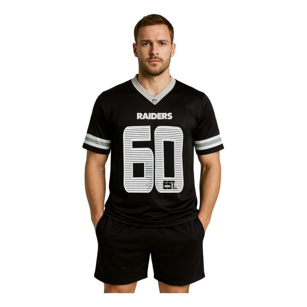 NFL Playera Aficionado Las Vegas Raiders Negro para Hombre, Talla Chica