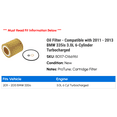 thumbnail image 2 of Oil Filter - Compatible with 2011 - 2013 BMW 335is 3.0L 6-Cylinder Turbocharged 2012, 2 of 2