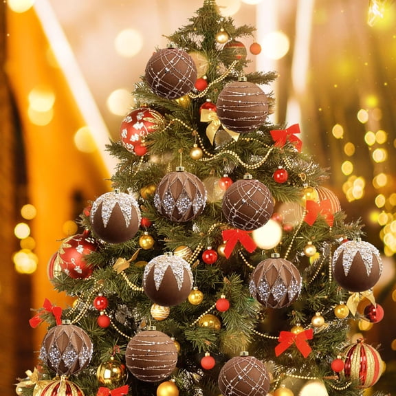 Weekly flyer karymi Christmas Ornaments 6CM 12PC Boxed Flocked Christmas Ball Ornament Christmas Tree Cover Decoration Gift Gift Ideas Best Sellers