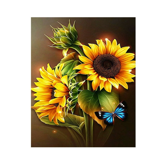 pitrice 5D Diamond Painting Full Drills Flower Plants Canvas Resin Rhinestone Embroidery Stitch Home Decor R165-2