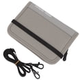 thumbnail image 1 of Rfid Blocking Travel Body Wallet Passport Holder Document Bag Case Nylon Waterproof(Gray), 1 of 10
