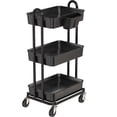 thumbnail image 1 of Rolling Utility Cart, artículos para el hogar sencillos de 3 niveles con cubo para colgar, 1 of 6