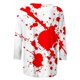 thumbnail image 4 of Fiudx Ofertas Flash Del Día Solo En Línea Camiseta Estampada de Halloween a La Moda para Mujer, Blusa de Mangas 3/4, Tops Informales con Cuello Redondo, 4 of 5