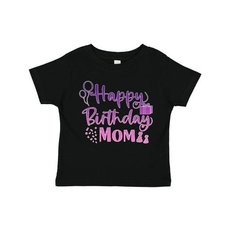 

Inktastic Purple Happy Birthday Mom Gift Toddler Boy or Toddler Girl T-Shirt