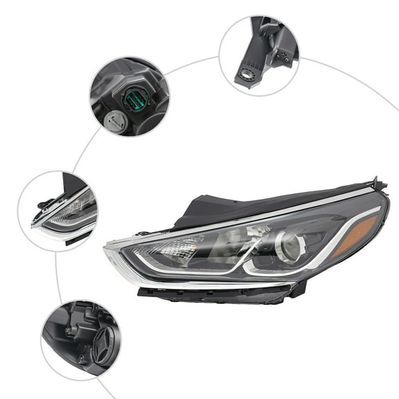 6.61lbs Left Side Headlight Halogen Headlight Halogen Headlight For 2018-2019 Hyundai Sonata Se Sedan