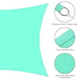 thumbnail image 4 of Yescom 16x12FT 97% UV Block Rectangle Sun Shade Sail Outdoor Patio Pool Garden Yard Lawn Carport Net Awning Pearl Aqua, 4 of 12
