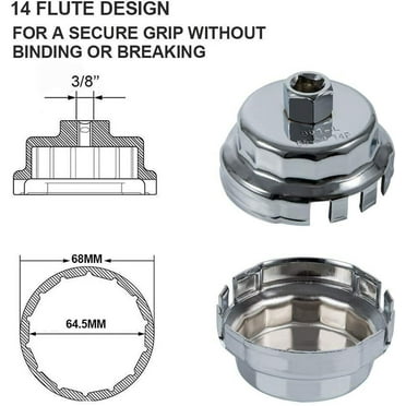 Oil Filter Housing Tool Remover Cap Wrench 14 Flutes 64.5mm For Toyota Prius