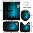 thumbnail image 3 of 4 Pcs Shower Curtain Set Southwestern Abstract Colorful Ethnic Geometric Native Retro Vintage with Non-Slip Rugs Toilet Lid Cover and Bath Mat Bathroom Decor Set 72" x 72", 3 of 7