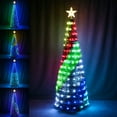 thumbnail image 4 of UWR-Nite Pop Up Christmas Tree with Lights,Artificial Christmas Tree Prelit, 6Ft 282LED Smart Christmas Tree with Remote&App, Schedule&Timer Control, Waterproof for Indoor Outdoor Xmas Decorations, 4 of 8