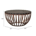 thumbnail image 4 of Kafig Coffee Table Bronze Coffee Table, Modern Style, Recycled Sand Cast Glass round shape tabletop, Iron, Indoor Living, 4 of 9