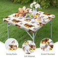 thumbnail image 4 of White Highland Cow Sunflower Calf Pattern Square Fitted Tablecloth with Elastic Edge,Square Table Cover,Washable Elastic Table Cover for Home Kitchen Party Decor 36"x36", 4 of 6