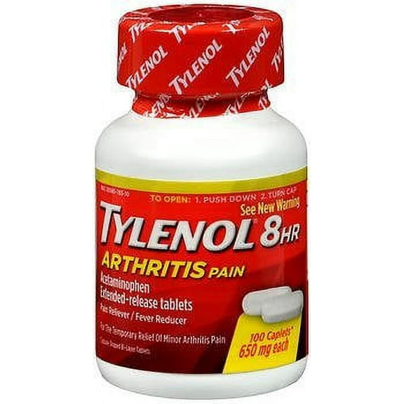 Tylenol 8 HR Arthritis Pain Caplets, 650mg - 100 ct, Pack of 4