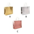thumbnail image 3 of Paquete de 16 bolsas de compras Bewildely para mujer bolso de mano de tela no tejida dorado, 3 of 6