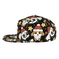 thumbnail image 3 of Daiia Cute Dog Panda print Flat Bill Hats Flat Brim Trucker Cap Baseball Cap Adjustable Classic Low Profile Hat Unconstructed Plain Cap, 3 of 9
