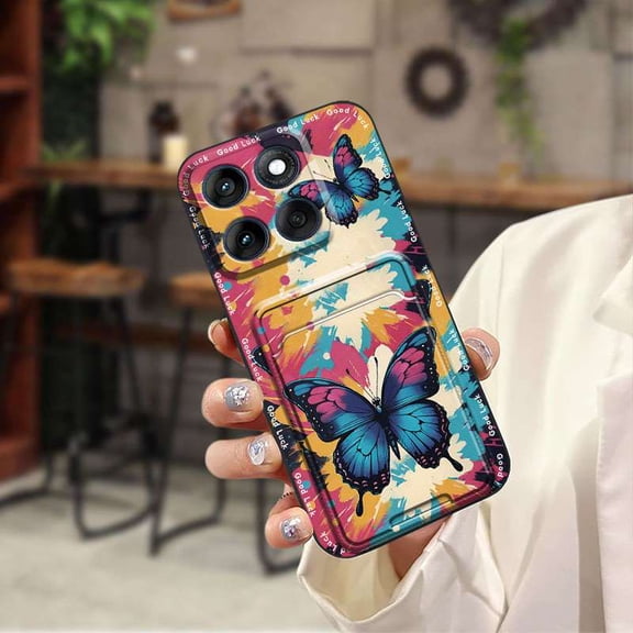 ABL-Phone Case For MOTO G 5G 2025, Anti-knock Back Cover Cute Durable Soft case Waterproof Full wrap Anti-dust Cover Cartoon Card slot Shockproof protective Graffiti Fashion Design TPU