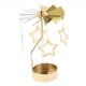 thumbnail image 1 of Candelabro giratorio para velas de té, adorno para decoración navideña, dorado Estrella, 1 of 9
