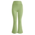 thumbnail image 4 of AINIYS Women's High-Waisted Flare Yoga Pants with Pockets Stretchable Functional Trousers for Fitness Daily Wear Dance Activities Green S, 4 of 6