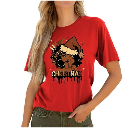 

Mrat Short Sleeve Round-Neck Blouses & Shirts Workout Tops For Women Loose Fit Ladies Short Sleeve Top Casual Print T-shirt Short Sleeve Round Neck Shirt Blouse Print Tops Corset Tops For Female Soft