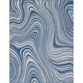 thumbnail image 1 of Unique Loom Tapis d'Extérieur à Rayures Modernes 9' x 12' Rectangle Bleu Marine/ivoire, 1 of 1