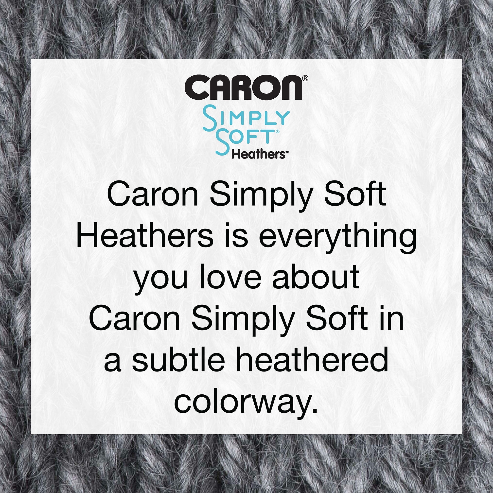 Caron® Simply Soft® Heathers™ #4 Medium Acrylic Yarn, Charcoal Heather 5oz/141.7g, 250 Yards (12 Pack)
